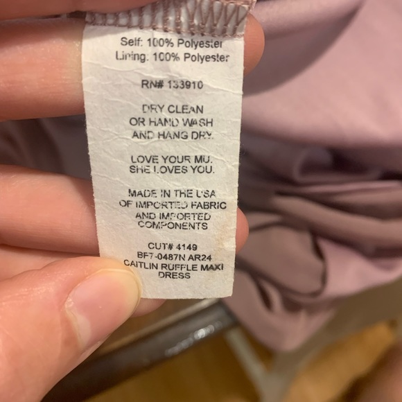 Show Me Your Mumu, Caitlyn Ruffle Maxi Dress, size Medium, long and unaltered. - Picture 6 of 6